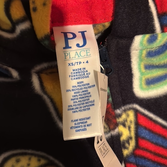 Boys hooded non footed XS  size 4, onesie zip hooded fleece lined adorable - Picture 6 of 10